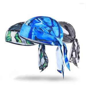 Bandana's Camouflage hoofdband Bandana Zakdoek Hoofd Man Piraathoed Fietsen Kap Zonbescherming Sport Ademende bedrukte hoofddoek