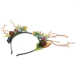 Bandanas Christmas Headband Luminous Hairband Decor Roleplay kostuum Xmas Hoops hoofdtooien Bloemen delicate cosplay -outfits