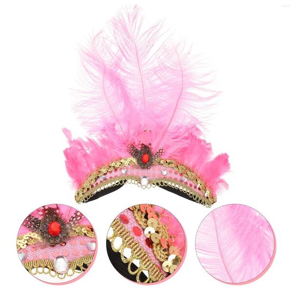 Bandanas Bandeau De Noël Coiffe De Fête Maquillage Bandeaux Plumes De Carnaval Cheveux De Scène Chapeau De Mariage