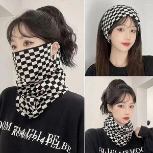 Bandanas clásicas a cuadros en blanco y negro 3 en 1, bufanda Polar de invierno para Snowboard, bufanda para la cara, redecilla unisex, calentador térmico para esquí Ne X0e5