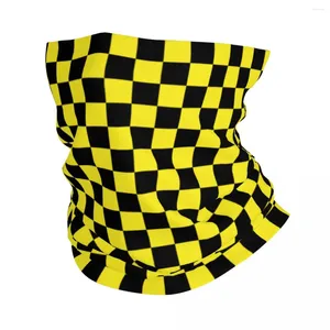 Bandanas Coloré Géométrique À Carreaux Bandana Cache-Cou Hommes Femmes Hiver Ski Tube Écharpe Gaiter Noir Et Blanc À Carreaux Couverture De Visage