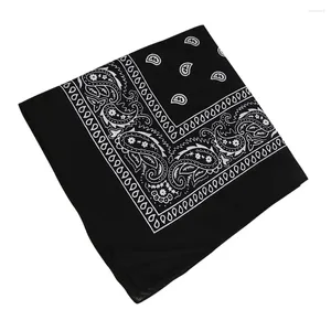 Bandanas katoenen bedrukte bandana paisley hoofdband balaclava square sjaalchief voor hip-hop fietsend diy cover zwart