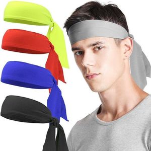 Bandanas Cotton Spandex Hair Tie Men Band Women Sports Back Headband Yoga Ribbon Moisture Accessories Sweatband 2023
