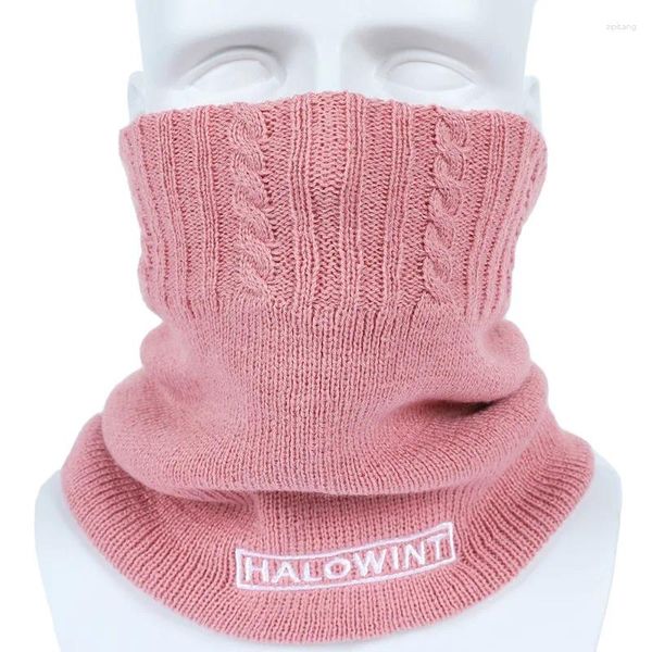 Bandanas Couple tricoté cou écharpe élastique tricot Crochet Snood foulards anneau chaud épais cachemire foulard unisexe