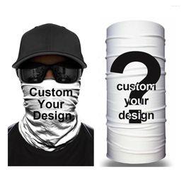 Bandanas Tube personnalisé écharpe sans couture Bandana masques bandeau casquettes de cyclisme cache-cou extérieur plus chaud moto visage bouclier 10 pièces