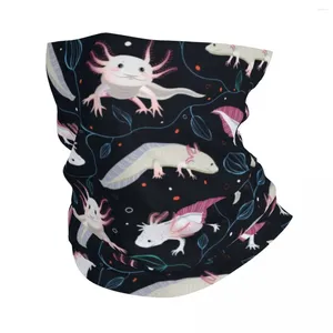 Bandanas mignon exotique salamandre Animal Axolotls hiver bandeau cou plus chaud hommes femmes Ski chasse Tube écharpe visage Bandana guêtre