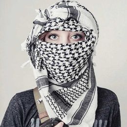 Bandanas Durag 2024 Nouveau désert tactique militaire Écharpe Hijab Fiffier musulman Islam Arabe Keffiyeh Head Neck Scarves WR pour les hommes et les femmes J240516
