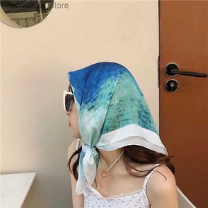 Bandanas Durag Bandanas Durag Bufanda pequeña de estilo japonés coreano Bufanda vintage francesa Bufanda de seda Tira pequeña Femenina Versátil Primavera y otoño Estilo occidental F Y2403