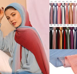 Bandanas Durag Mosaico Color Bufanda arrugada Hijab Mujeres musulmanas Mantones largos Envuelve Moda Islam Pañuelo árabe Gradiente Protector solar Bufandas Foulard 230908