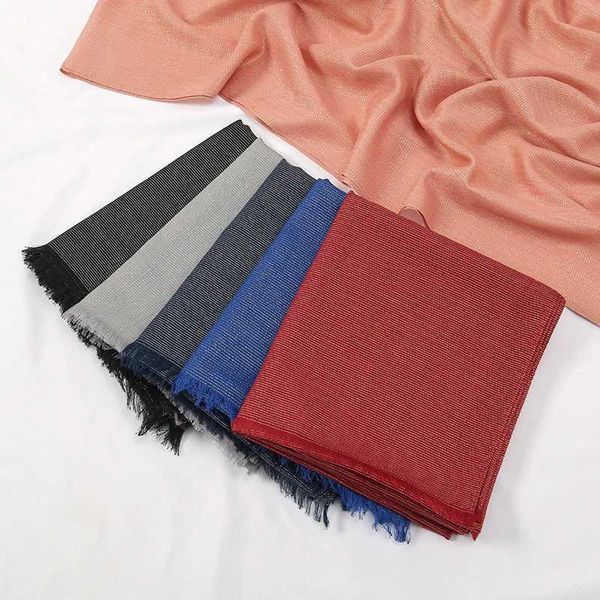 Bandanas Durag New Sparkling Cotton Headscarf adapté aux femmes châles longs musulmans enveloppés dans les bandeaux islamiques du rime Ramadan Scarf à jeun 240426