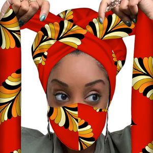 Bandana's Durag te koop Afrikaanse hoofddoek Dames Wax Stof Traditionele Headtie Sjaal Tulband set met bijpassende afbeelding Mas.K beschermingsset 230323