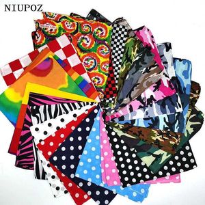 Bandanas Durag Rainbow Tie Womens Foulard Hip Hop Cotton Square Square Bandana Swirl Dadorgia Bufanda Gradiente Regalo J240516