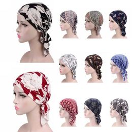 Bandanas durag ruban foulard musulman intérieur bandeau féminins fleur bandeau poil enveloppant les femmes bandes bandes bandes bandes de mode 240426