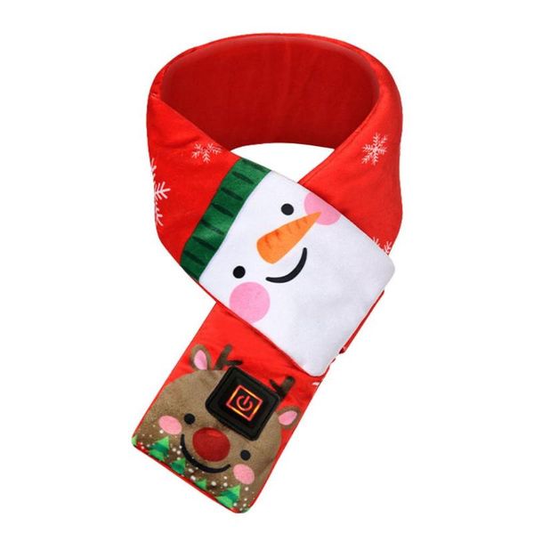 Bandanas Électrique Chauffant Écharpe Hiver Chaud Chauffage USB Rechargeable Collier Cervical Anti-fuite Conception Pour Enfants NoëlBandanas Banda