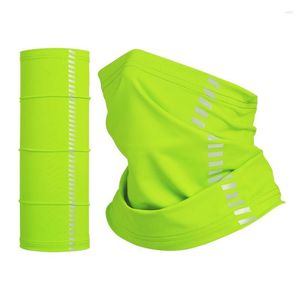 Bandanas Face Gaiter Coverings for Men Winddicht reflecterende elastische UV -bescherming Koeling Ademend fietsen Lopende wandelcamping