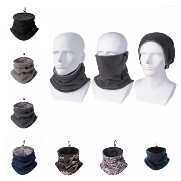 Bandanas masque facial hiver chaud Ski Sport écharpe chapeaux polaire cou Tube oreille plus chaud réglable résistant au froid