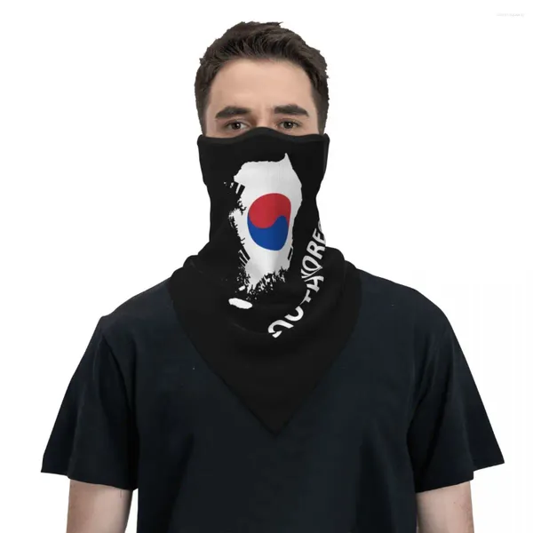 Bandanas Bandera De Corea Del Sur Bandana Calentador De Cuello Hombres Mujeres Invierno Esquí Tubo Bufanda Polaina Mascarilla Cubierta