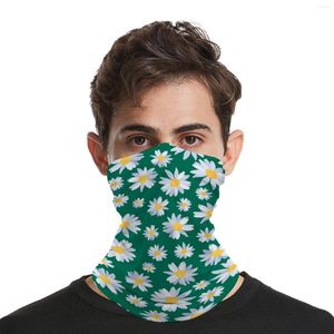 Bandanas Flower Botanical Bandana Classy White Daisy Magic Outdoor Neck Gaiter Seamless Sunscreen Mask