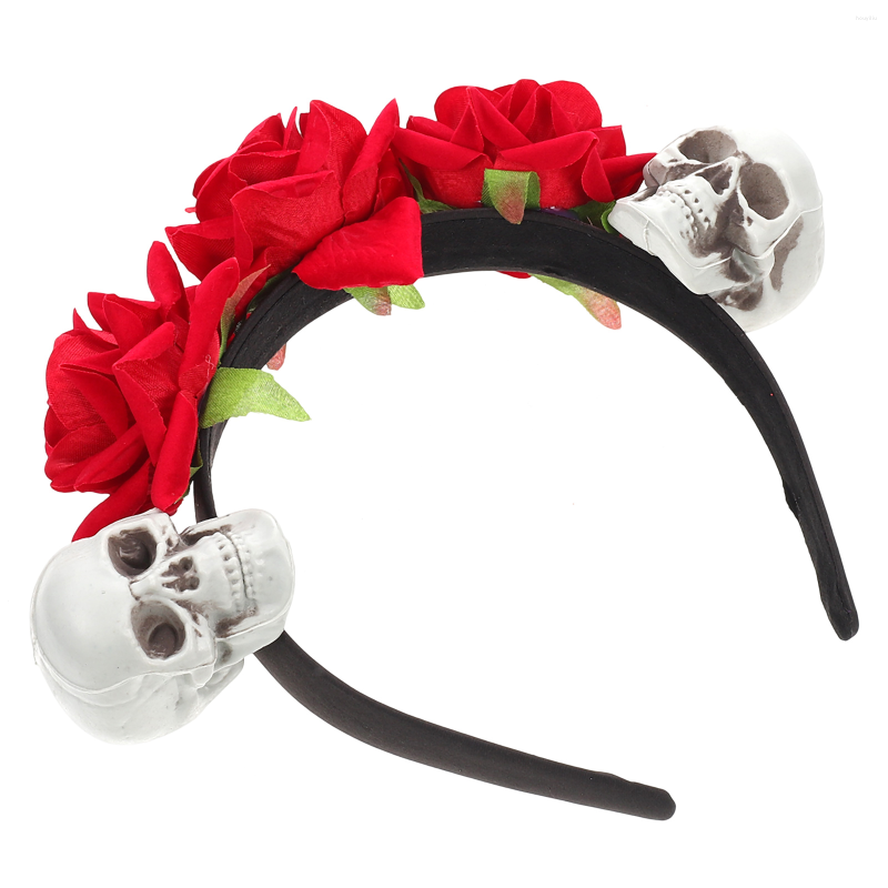 Bandanas Flower Headbandrose Haircrown kopstuk Dood Theday Floral Hoop Hoofdress Mexicaanse feesthoofdbanden