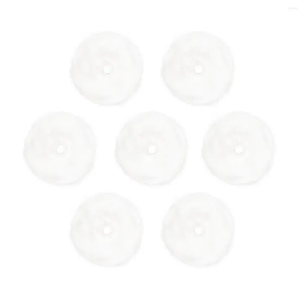 Bandanas Frcolor 10 pcs fourrure artificielle Pom Ball cheveux cravate corde élastiques supports élastiques (blanc)