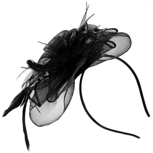 Bandanas Filles Accessoires De Cheveux Maille Coiffe De Mariage Chapeau Haut De Forme Fascinateur Clip Fascinateurs Pour Femmes Plume Bandeau Casque Mariée