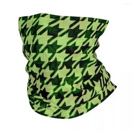 Bandanas pied-de-poule vert feuilles tropicales Bandana cache-cou coupe-vent visage écharpe couverture hommes femmes bandeau Tube cagoule