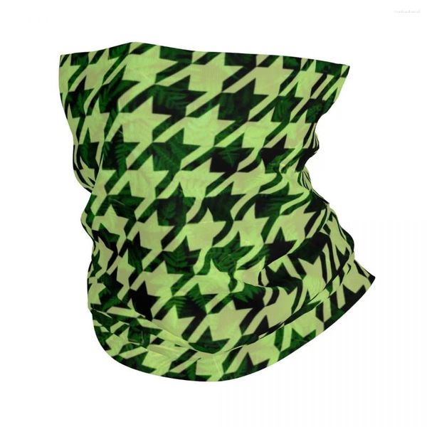 Bandanas Verde Pata De Gallo Hojas Tropicales Bandana Cuello Polaina A Prueba De Viento Cara Bufanda Cubierta Hombres Mujeres Diadema Tubo Pasamontañas