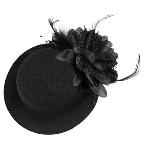 Bandanas cheveux accessoires pour femmes Mini pince décorative plumes coiffure mariée maille haut-de-forme dame chapeaux fleur