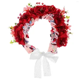 Bandanas Hair Band Child's Head Flower Baby Girl Accessories Bandons Toddler Born Red