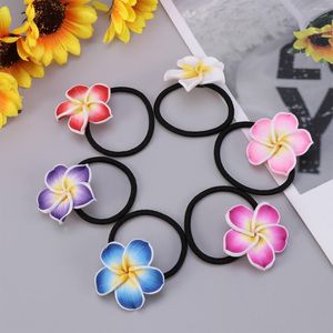 Bandanas Hair Flower Plumeria Ties Hawaiiaanse accessoires Touwband ring Haarband Elastische houders vrouwen frangipani luau bloemen