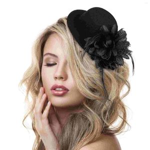 Bandana's Haarspelden Mini Top-hat Clip Gaas Hoofdtooi Europese Amerikaanse Vrouwen Dame Bruiloft Miss Hoofddeksels Feesthoeden Meisjes Retro