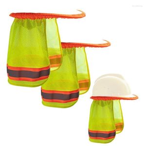 Bandanas Hard Hat Neck Cover Construction Safety Zon schaduw 1 paar met ademend gaaselastisch voor