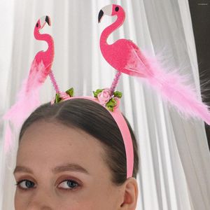 Bandanas chapeaux flamant rose bandeau années 90 pour Luau fête couvre-chef coiffure carnaval Tropical rose Miss