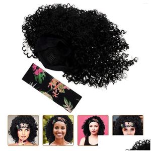 Bandanas bandeau Curlywigs dentelle avant bandeaux de cheveux humains coiffure livraison directe Dhffz