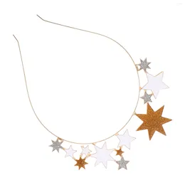 Bandanas Diadema Starhair Tiara Glitter Diademas Nupcial Estrellas Rhinestone Oro Fiesta Niñas Diosa Cristal Disfraztocado Navidad