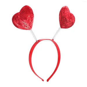 Bandanas Heart Headband Hair Day S Valentine Band Red Girlslove Hoofdbanden Hoofdkleding Vorm Pargins Sequin Valentines Hoofd Boppers Lawmen.