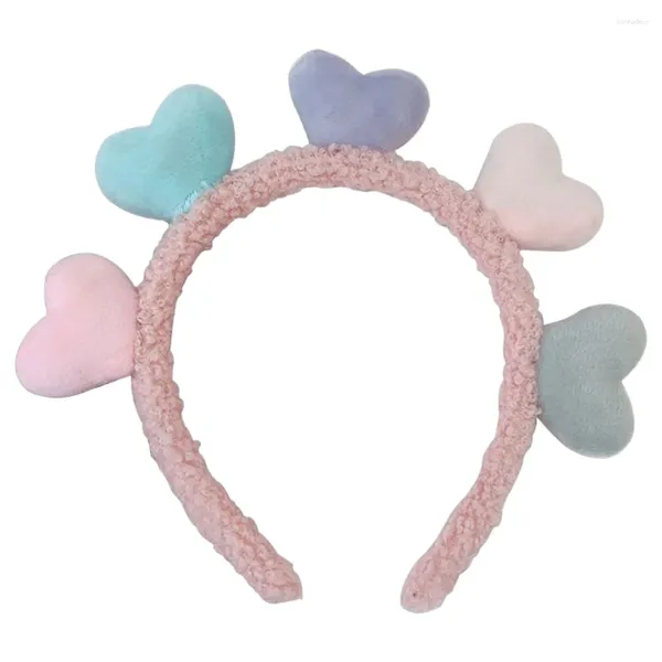 Bandanas Diadema con forma de corazón Maquillaje Cabello Decoración para fiestas Elementos de spa Diadema Tela de regalo Encantador Gorros para el día de San Valentín Decoración para mujeres