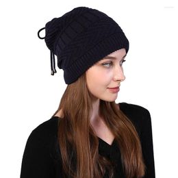 Bandanas chapeau chauffant femmes USB rechargeable 2 en 1 bonnet écharpe tricot chaud avec utilisations pour le ski
