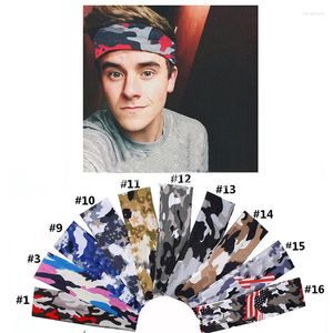 Bandanas Hoge kwaliteit Hip Hop Headwar Men Hoofdband Camouflage Stretch Cotton Hoofdress Haaraccessoires