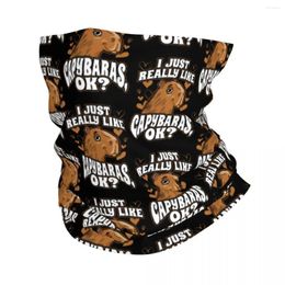 Bandanas I Just Really Like Capybara OK Neck Gaiter Hommes Femmes Coupe-Vent Hiver Bandana Écharpe Pour Le Cyclisme