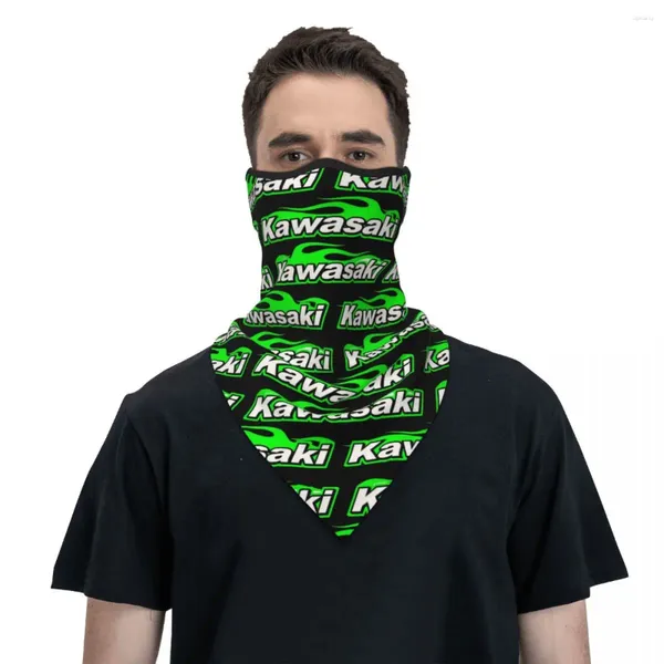 Bandanas Kawasakis moto Sport course cou guêtre femmes hommes UV visage bouclier hiver Bandana écharpe pour la randonnée