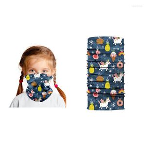 Bandanas Kids Kerstmismascarilla Hoofdband Outdoor Winddichte Nek Warmer Skiter Face Sjal Multifunctioneel skateboardmasker