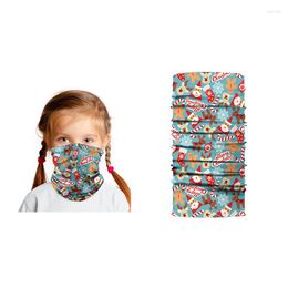 Bandanas Kids Kerstprint Bandana Face Mask Outdoor Sunscreen Balaclava Ski Motorfiets Cycling Neck Cover Warm Winddicht