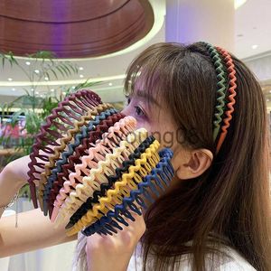 Bandana Koreaanse Haarband Hoofdbanden voor Haar Vrouw Anti-slip met Tanden Golf Mat Haar Hoepel Bezel Meisjes Haaraccessoires Haarband Nieuwe x0628