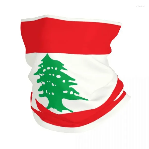 Bandanas Liban drapeau libanais Beyrouth hiver bandeau cou plus chaud hommes femmes Ski Camping Tube écharpe visage Bandana guêtre