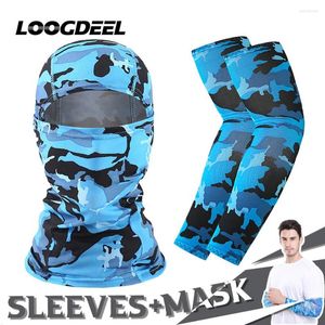 Bandanas LOOGDEEL Crème Solaire Extérieure Manches En Soie Et Cagoule Combinaison Ensemble Chaussettes Respirant Anti-UV Cyclisme Randonnée Masque