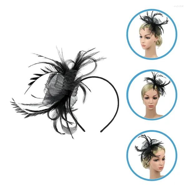 Pañuelos de malla para fiesta de té, accesorios para el cabello de boda para mujer, tocados de seda