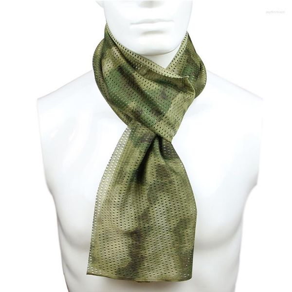 Bandanas Militaire Tactique Écharpe Multifonctionnel Camouflage Maille Cou KeffIyeh Sniper Visage Voile Shemagh Tête Wrap Respirant Pour L'extérieur