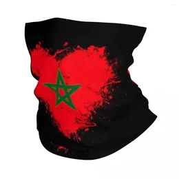 Bandanas maroc coeur coeur hiver bandeau cou couche plus chaude randonnée tube de course écharpe maure marocain patriotique face bandana gaiter