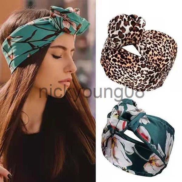 Bandanas Nouveau Fil Imprimé Bandeau De Yoga Bandeau Absorbant La Sueur Femmes Écharpe À Larges Bords Coiffe Dame Pneu De Mode Serviette De Cheveux Filles x0628